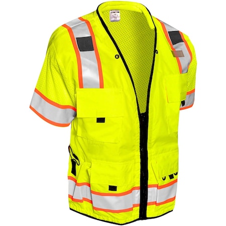 5X, Lime, Class 3, Professional Surveyors Vest